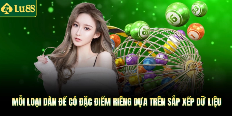 Mỗi loại dàn đề có đặc điểm riêng dựa trên sắp xếp dữ liệu 